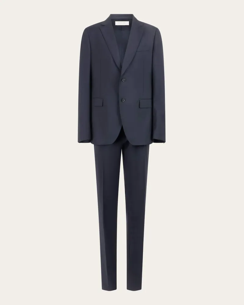 Ferragamo Herren Einreihiger Anzug Blau Blau