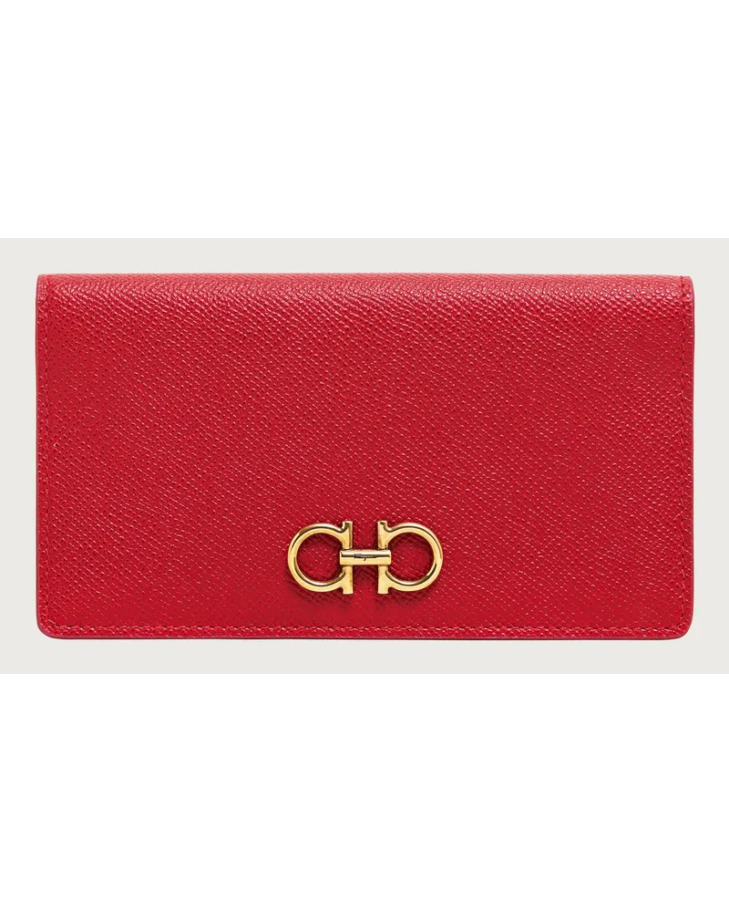Ferragamo Damen Gancini Portemonnaie Rot Rot