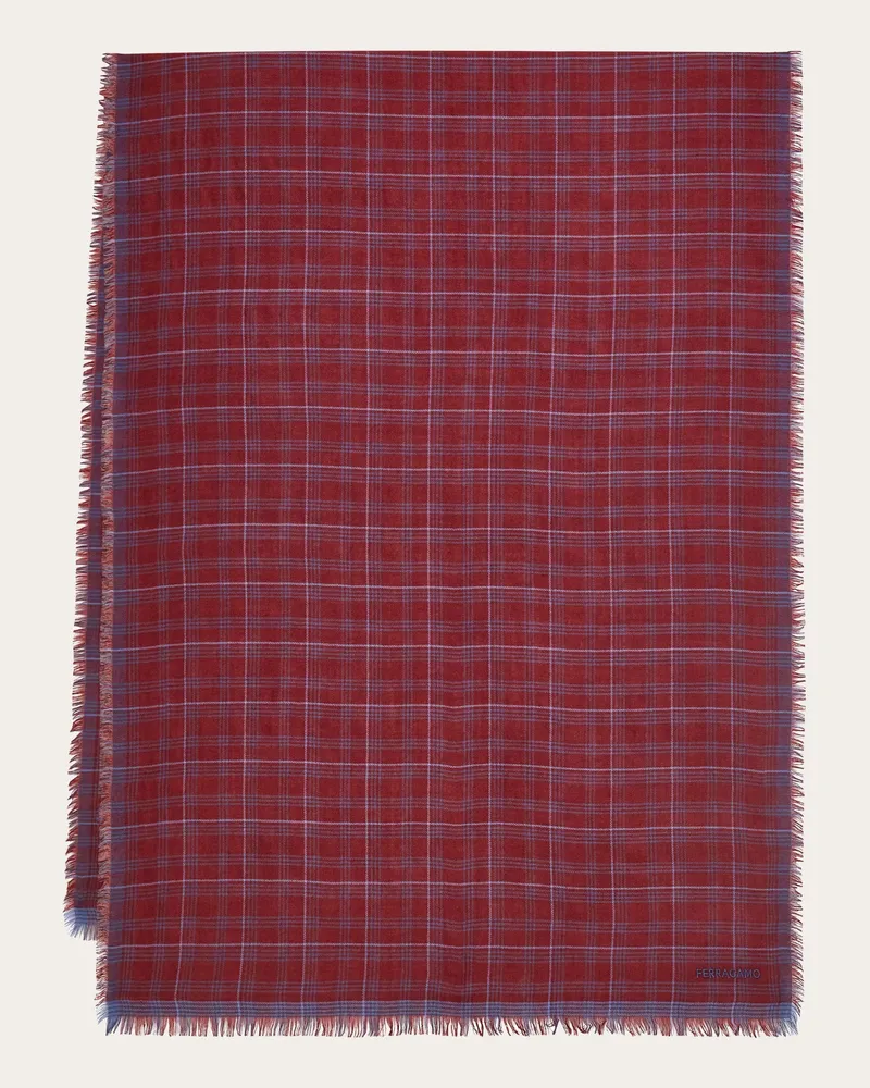 Ferragamo Herren Schal aus Kaschmir und Seide Rot Rot