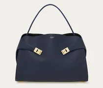 Damen Zweifarbige Schultertasche Hug Soft (L) Blau