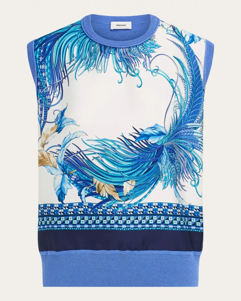 Ferragamo Damen Stricktop Blau Blau