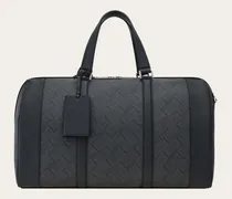 Herren Ferragamo-Monogram Duffle-Tasche Schwarz