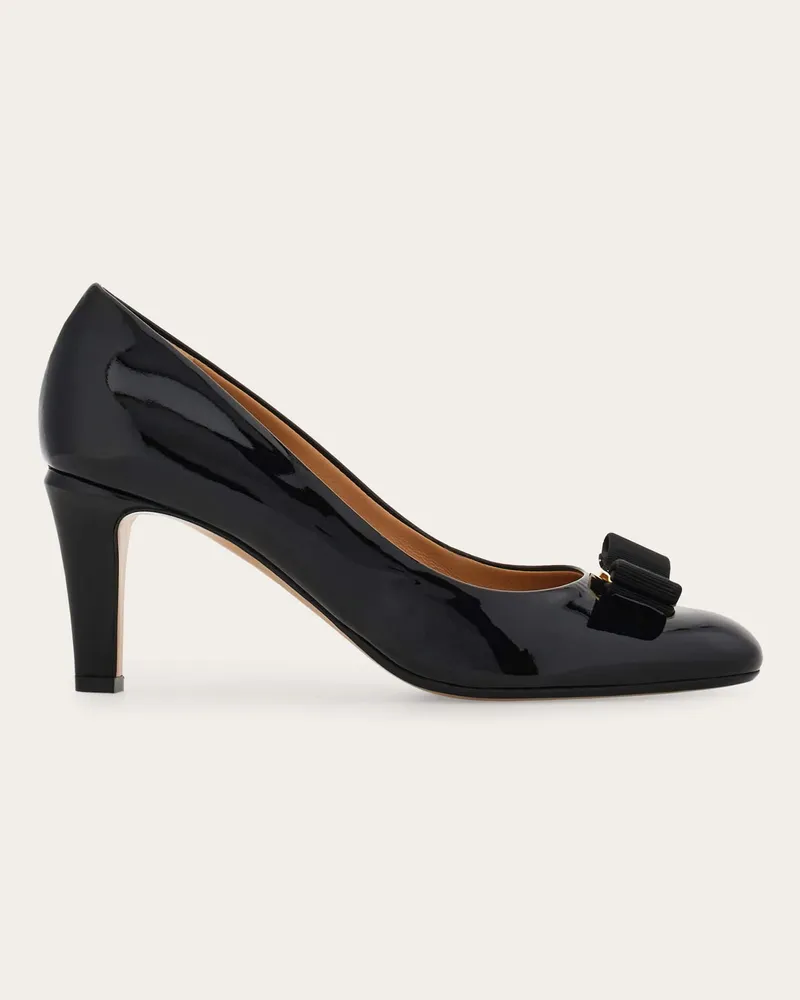 Ferragamo Damen Pumps mit Vara-Schleife Schwarz Größe 5 Schwarz