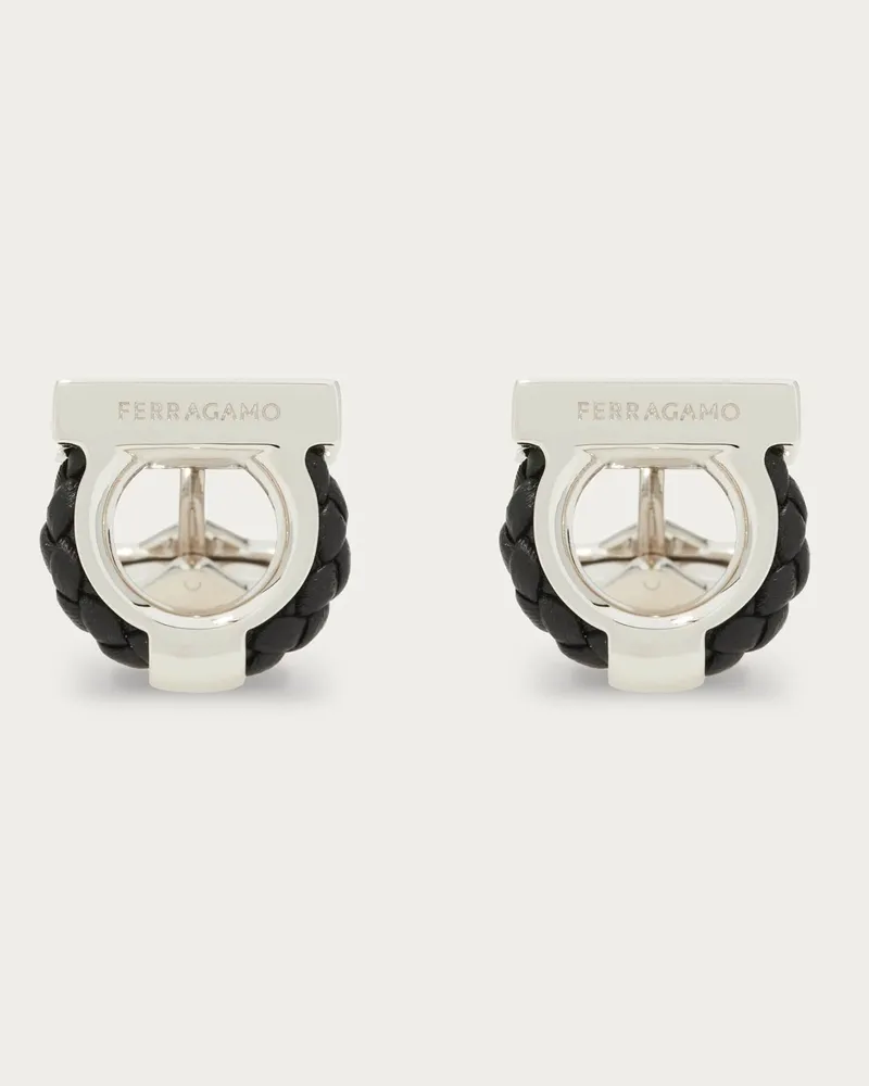 Ferragamo Herren Gancini-Manschettenknöpfe Schwarz Schwarz