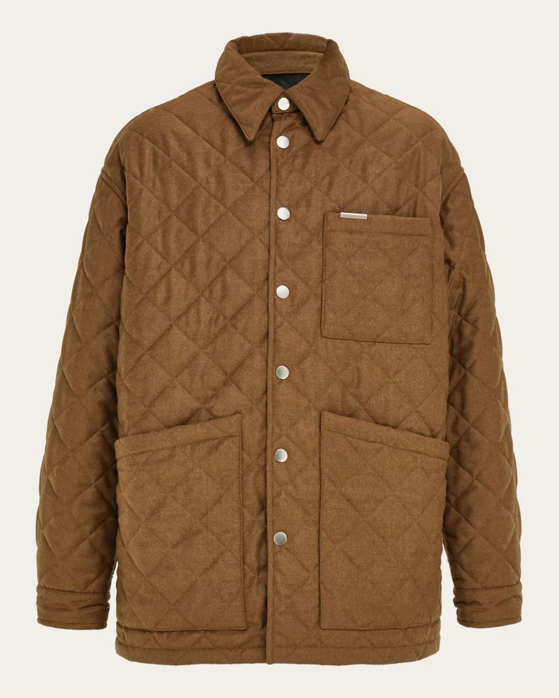 Ferragamo Herren Steppjacke Braun Braun