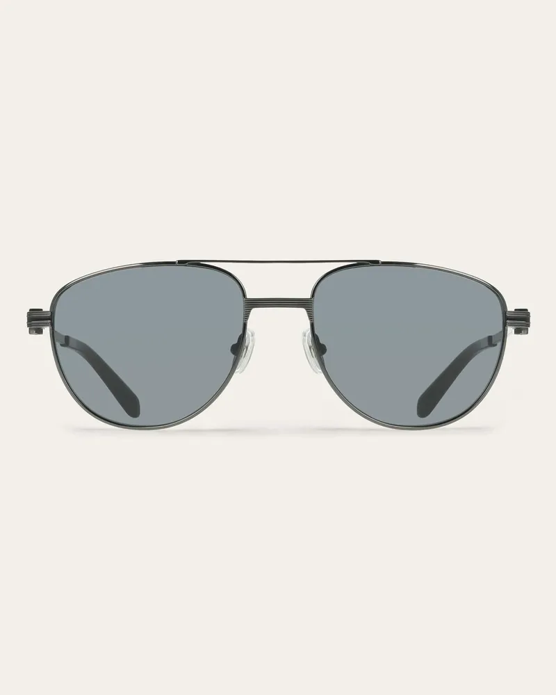 Ferragamo Herren Aviator-Sonnenbrillen Grau Grau