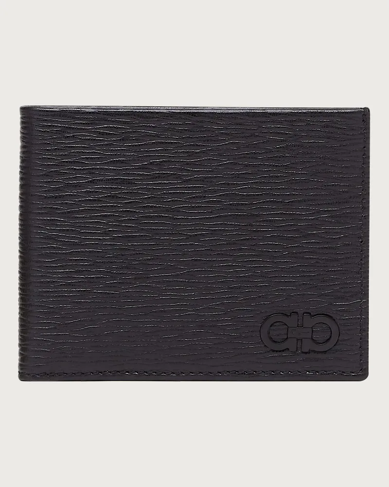 Ferragamo Herren Gancini-Portemonnaie Schwarz Schwarz