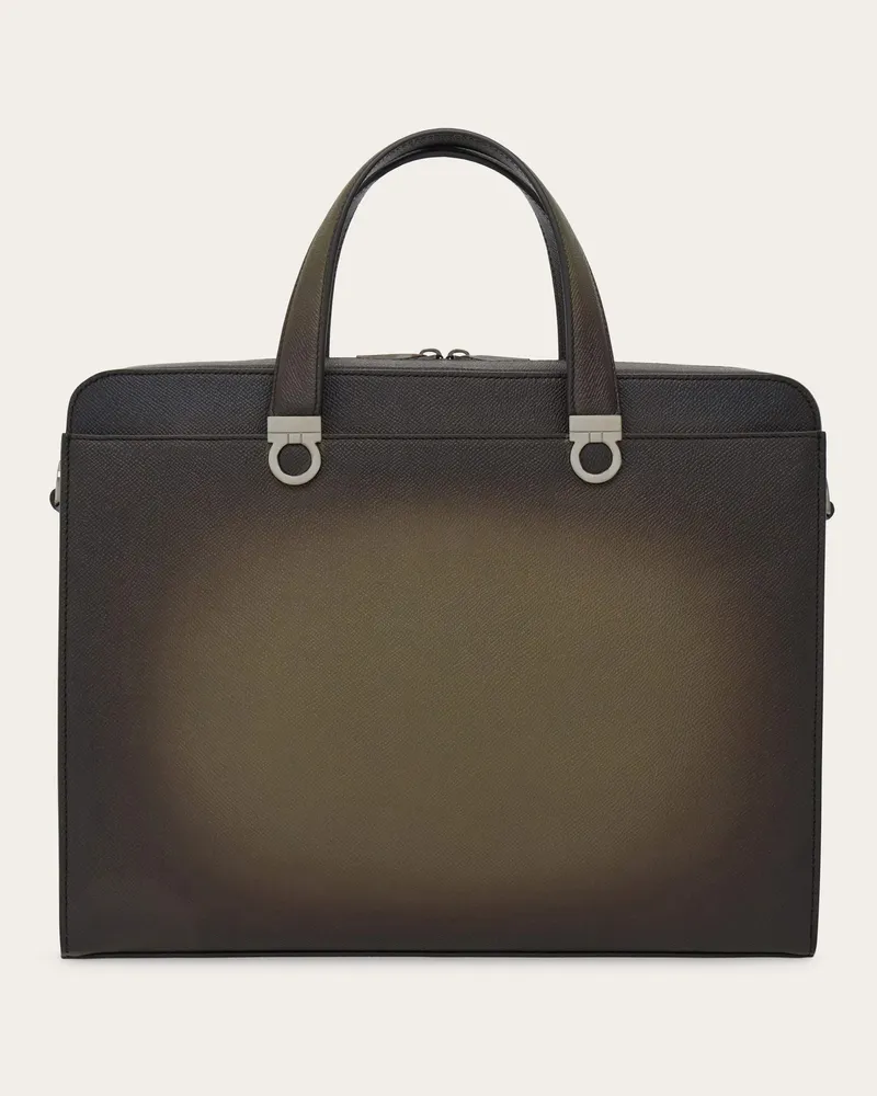 Ferragamo Herren Gancini Aktentasche Grün Grün