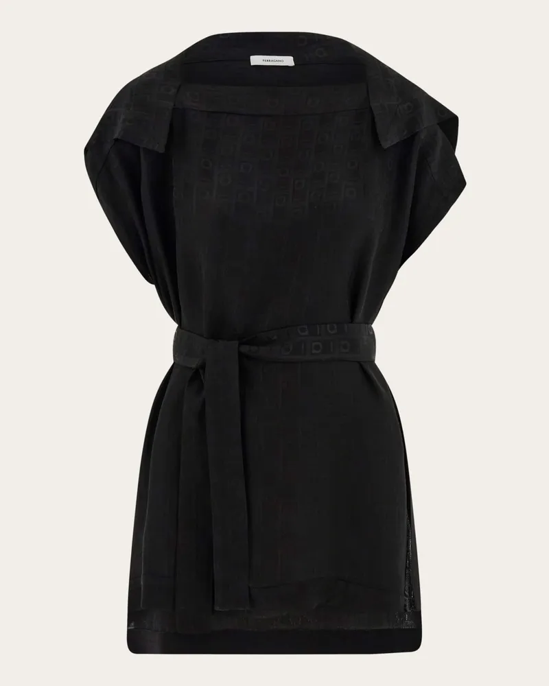 Ferragamo Damen Bluse Ferragamo-Monogram Schwarz Schwarz