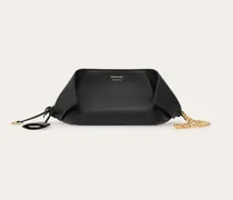 Damen Gefaltete Clutch Schwarz