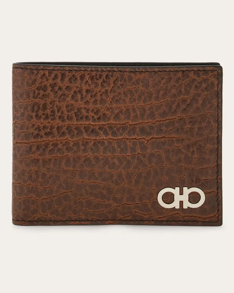 Ferragamo Herren Gancini Brieftasche Braun Braun