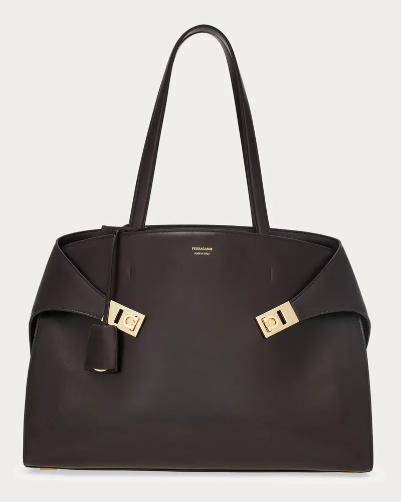Ferragamo Herren Schultertasche Hug Braun Braun