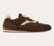Damen Sneaker mit Gancini-Ornament Braun Größe