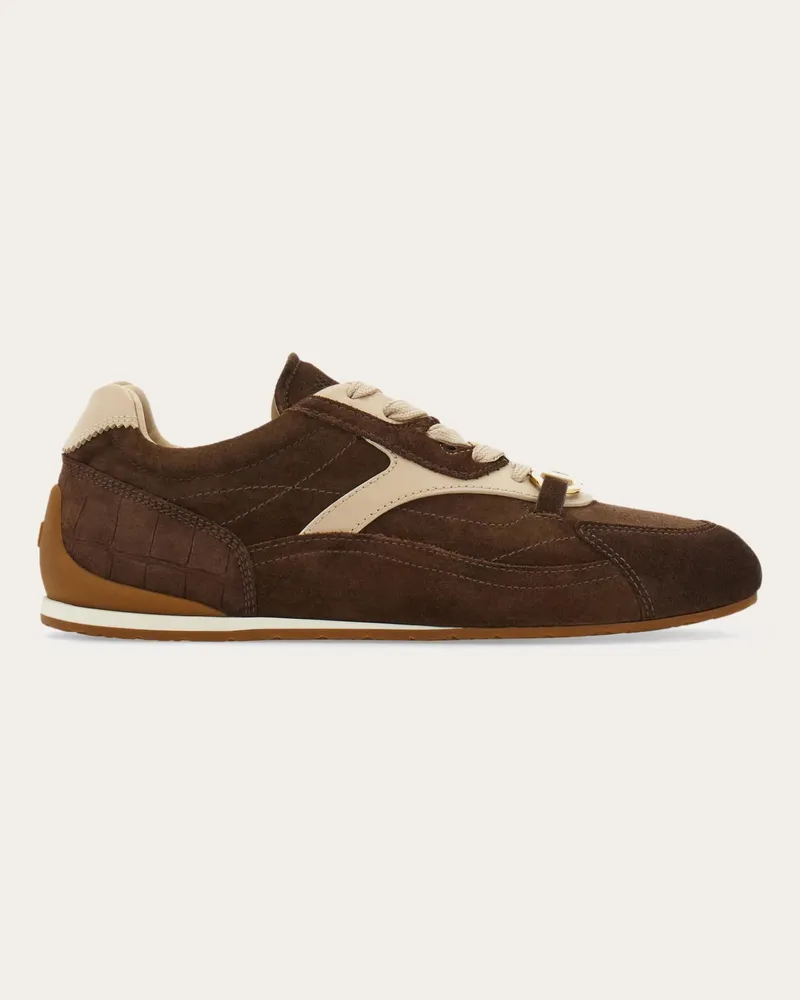 Ferragamo Damen Sneaker mit Gancini-Ornament Braun Größe Braun