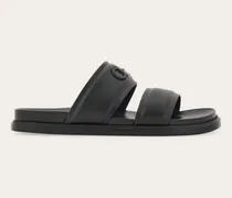 Herren Slide mit Gancini-Ornament Schwarz Größe