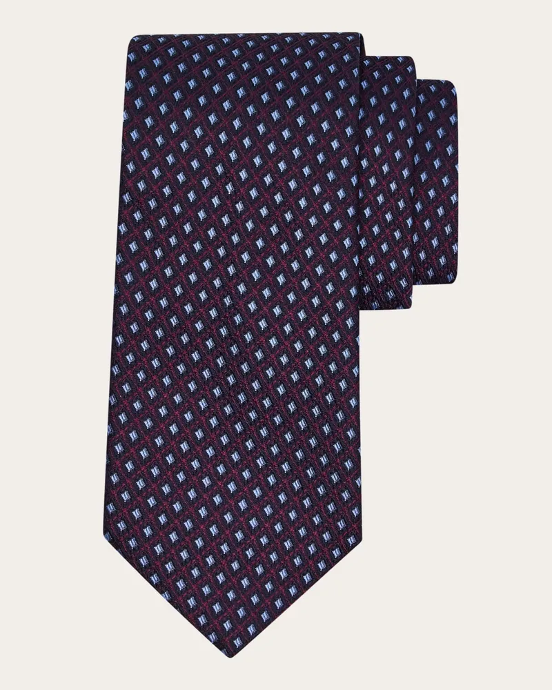 Ferragamo Herren Jacquard-Krawatte - Infinite Inspirations Blau Blau