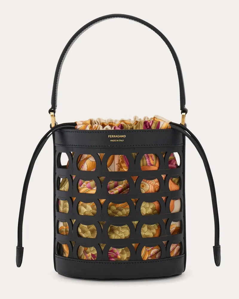 Ferragamo Damen Gancini Beuteltasche (XS) Schwarz Schwarz