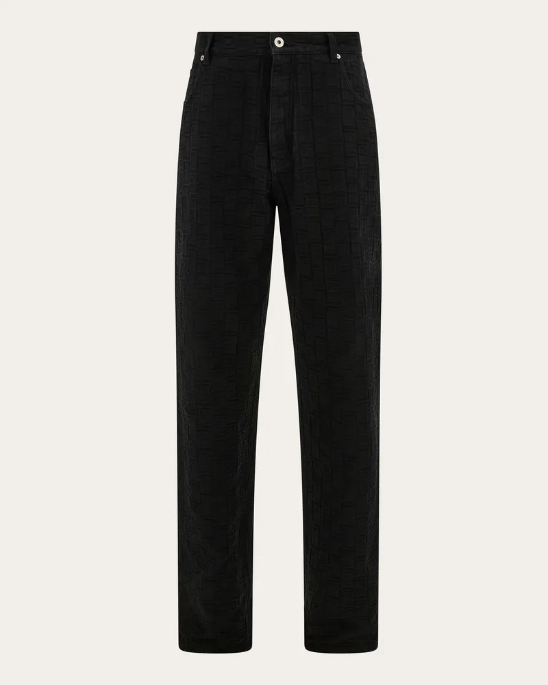 Ferragamo Herren 5-Pocket-Hose Ferragamo Monogram Schwarz Schwarz