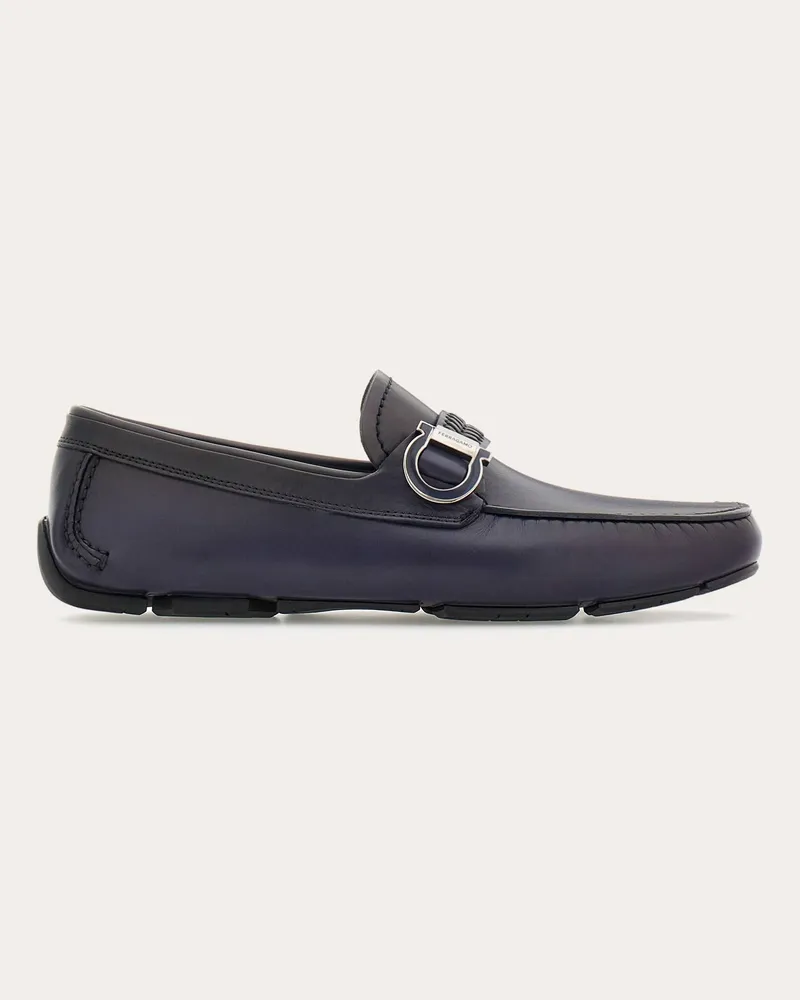 Ferragamo Herren Driver-Mokassin mit Gancini-Ornament Blau Größe Blau