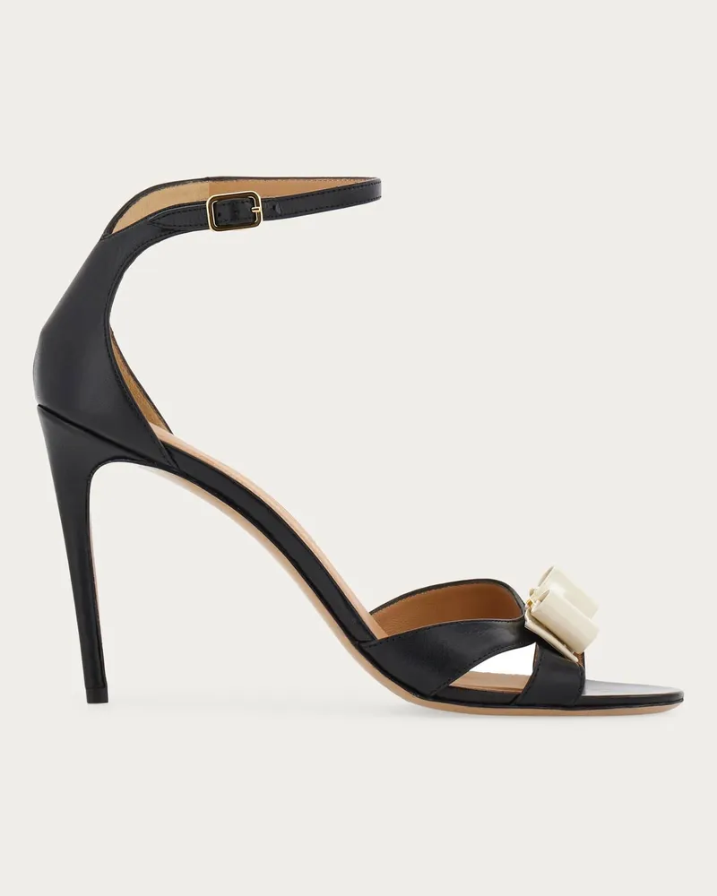 Ferragamo Damen Sandale mit Vara-Schleife Schwarz Größe Schwarz