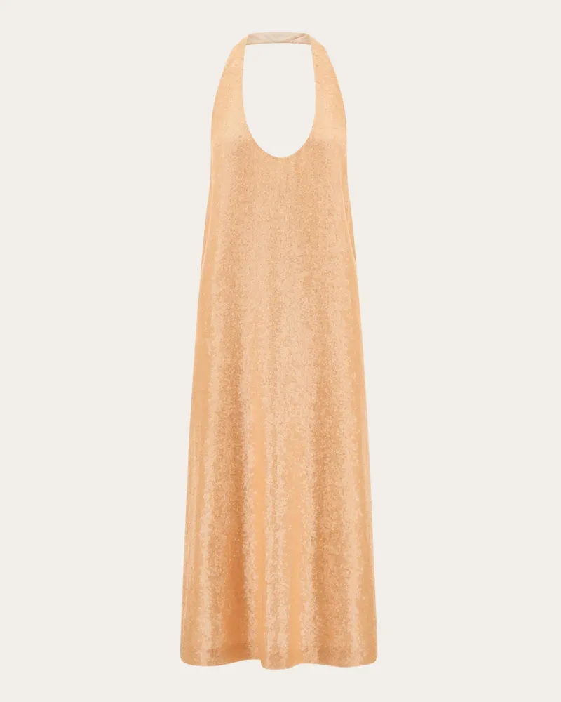 Ferragamo Damen Kleid mit Pailletten Rosa Rosa