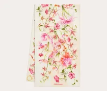 Damen Seidenschal mit Blüte-Print Rosa