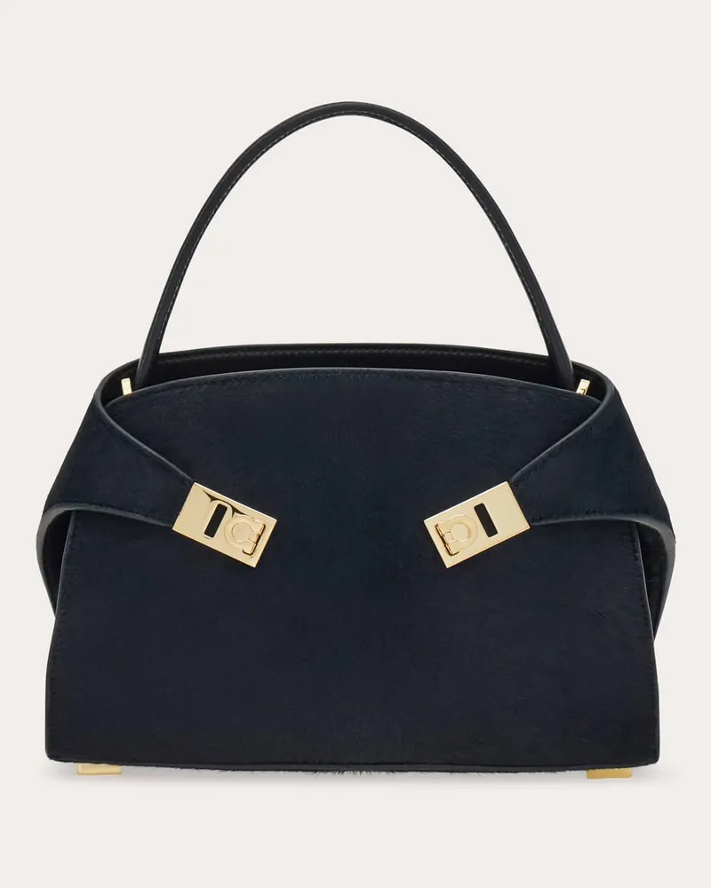 Ferragamo Damen Hug Soft Handtasche (XS) Blau Blau