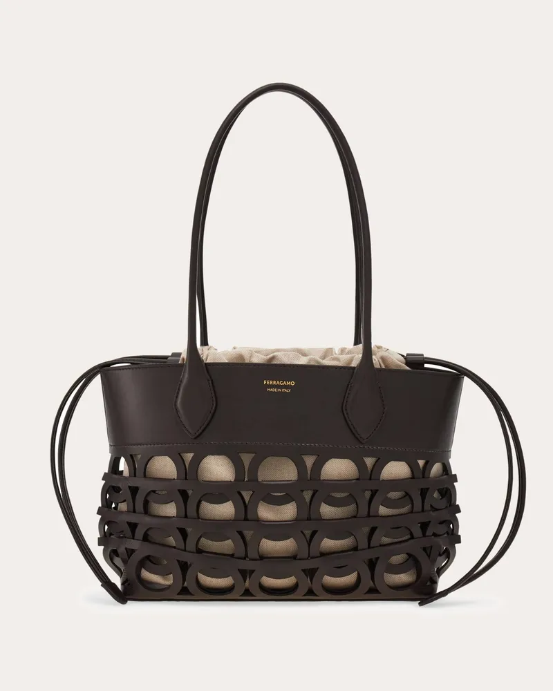 Ferragamo Damen Gancini Cabas (S) Braun Braun