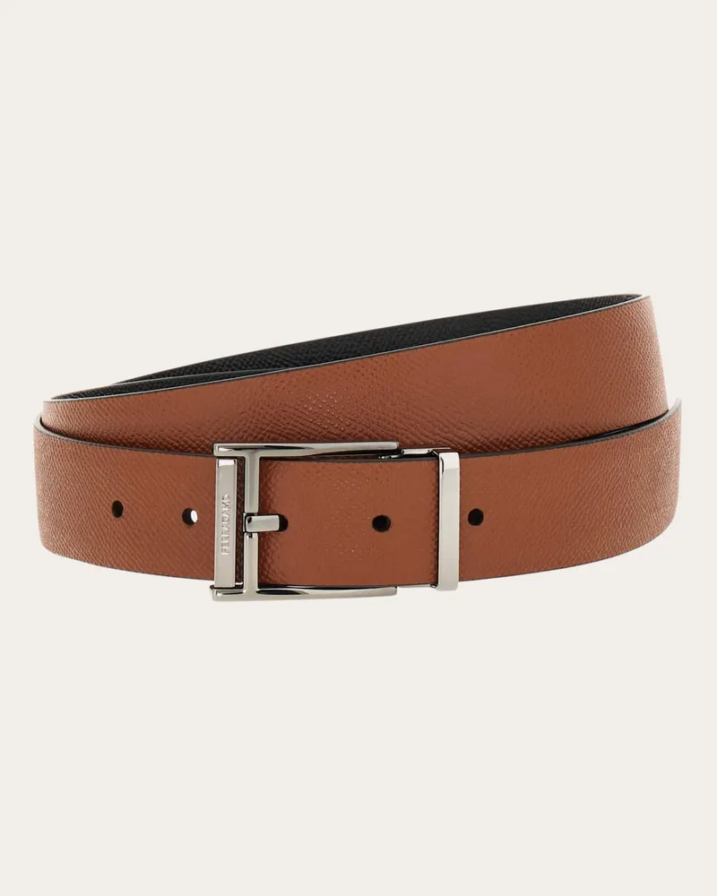 Ferragamo Herren Verstellbarer Wendegürtel Braun Braun