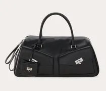 Damen Henkeltasche Multipocket (M) Schwarz