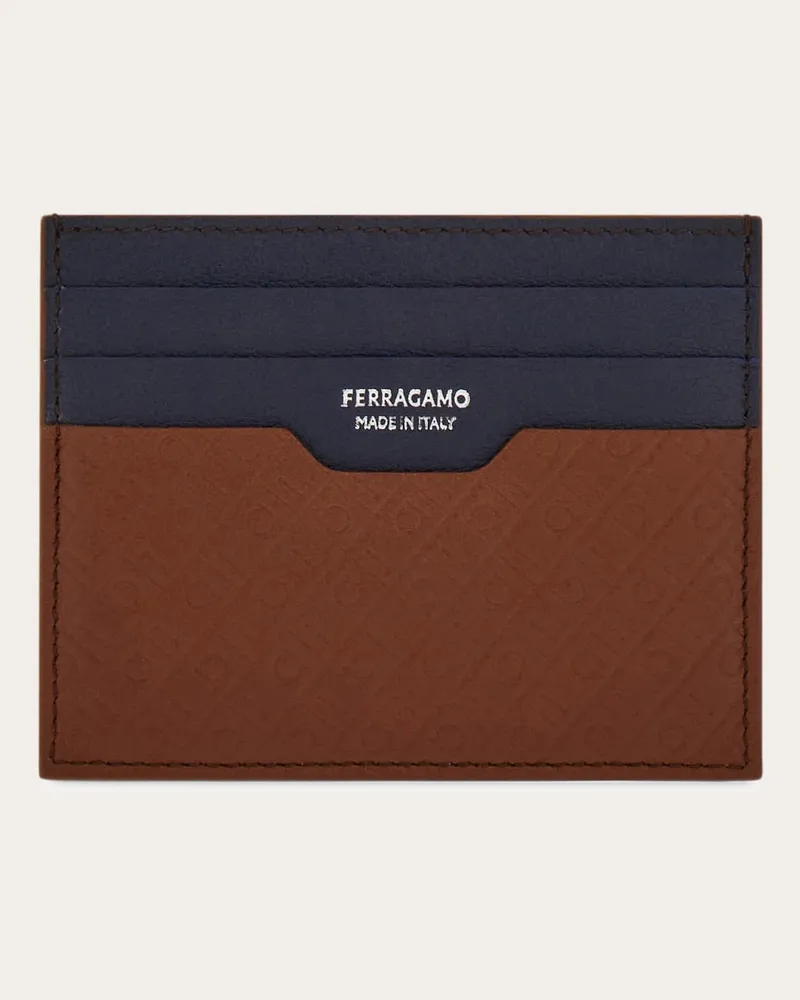 Ferragamo Herren Ferragamo Monogram Kreditkartenetui Braun Braun
