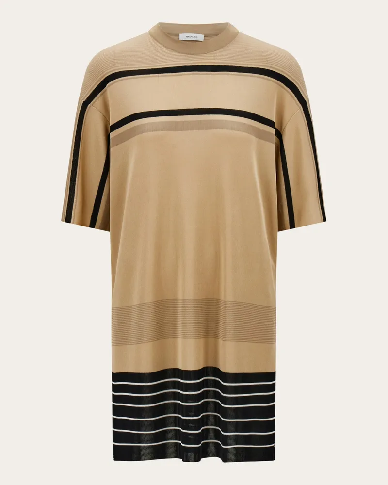 Ferragamo Damen Viskosepulli Beige Beige