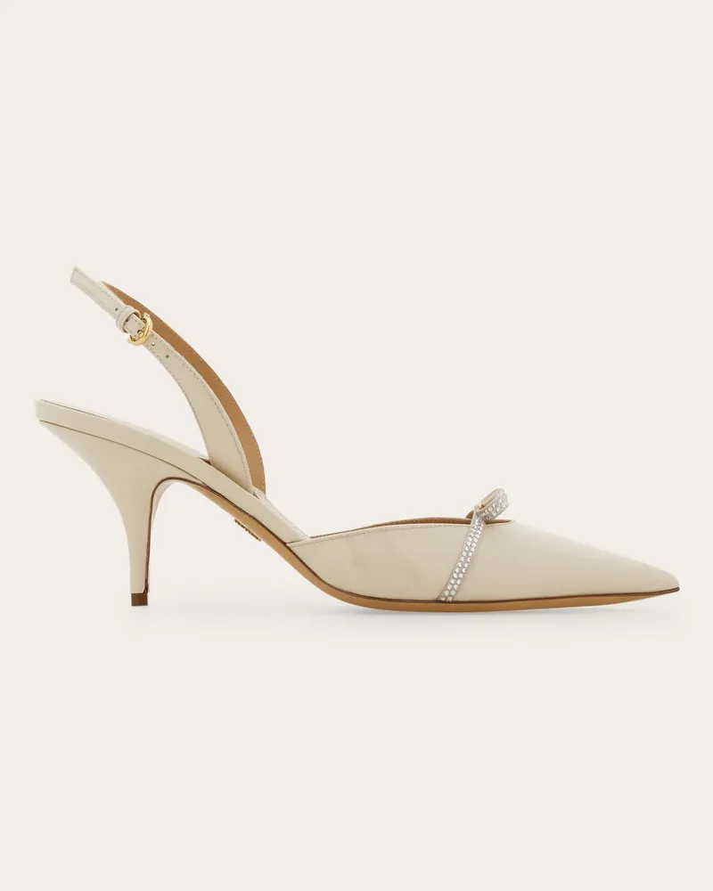 Ferragamo Damen Bridal - Slingback mit Mini-Schleife Weiß Größe 5 Weiß