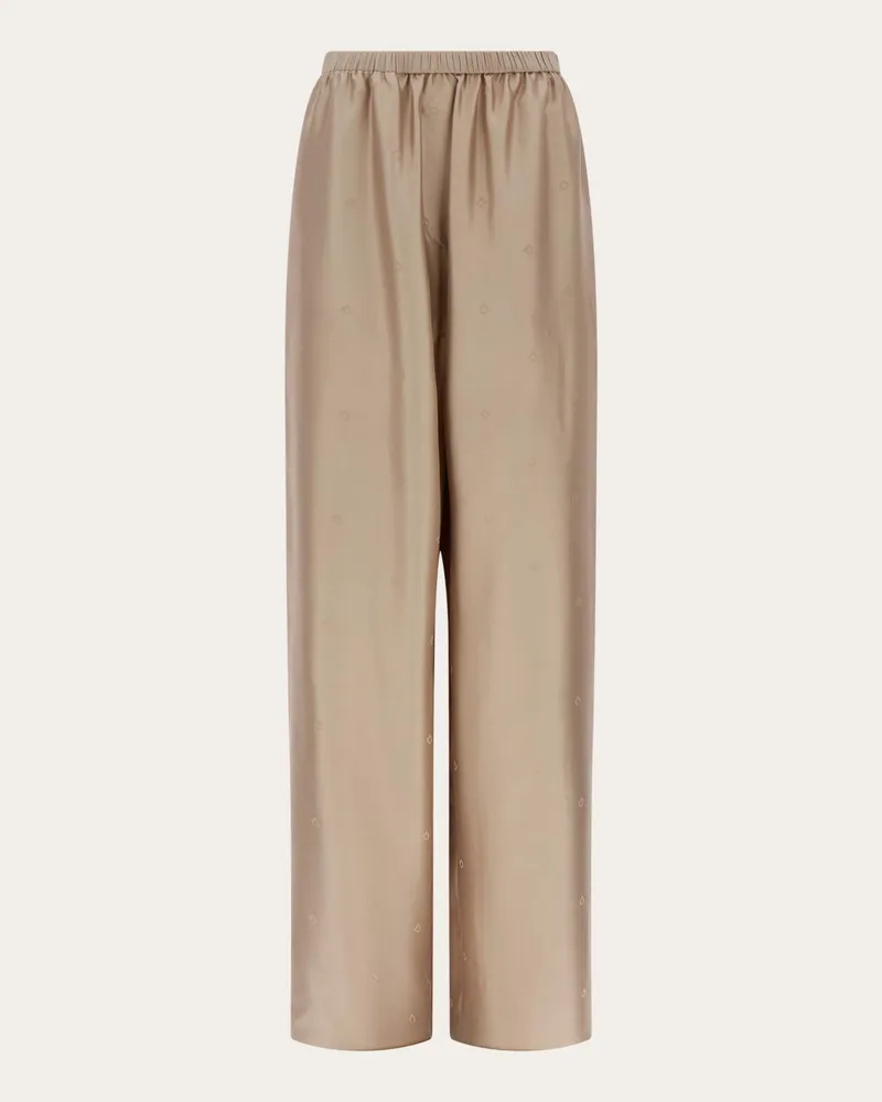 Ferragamo Damen Seidenhose Beige Beige
