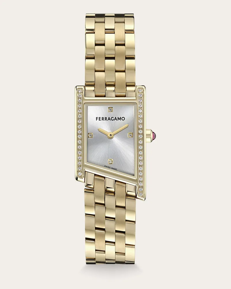 Ferragamo Damen Ferragamo Asymetrique Uhr Weiß Weiß