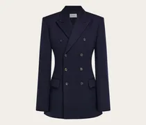 Herren Zweireihiger Blazer Blau