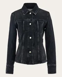 Ferragamo Jeansjacke Schwarz