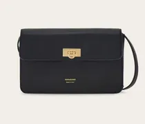 Damen Flache Gancini Minibag Schwarz
