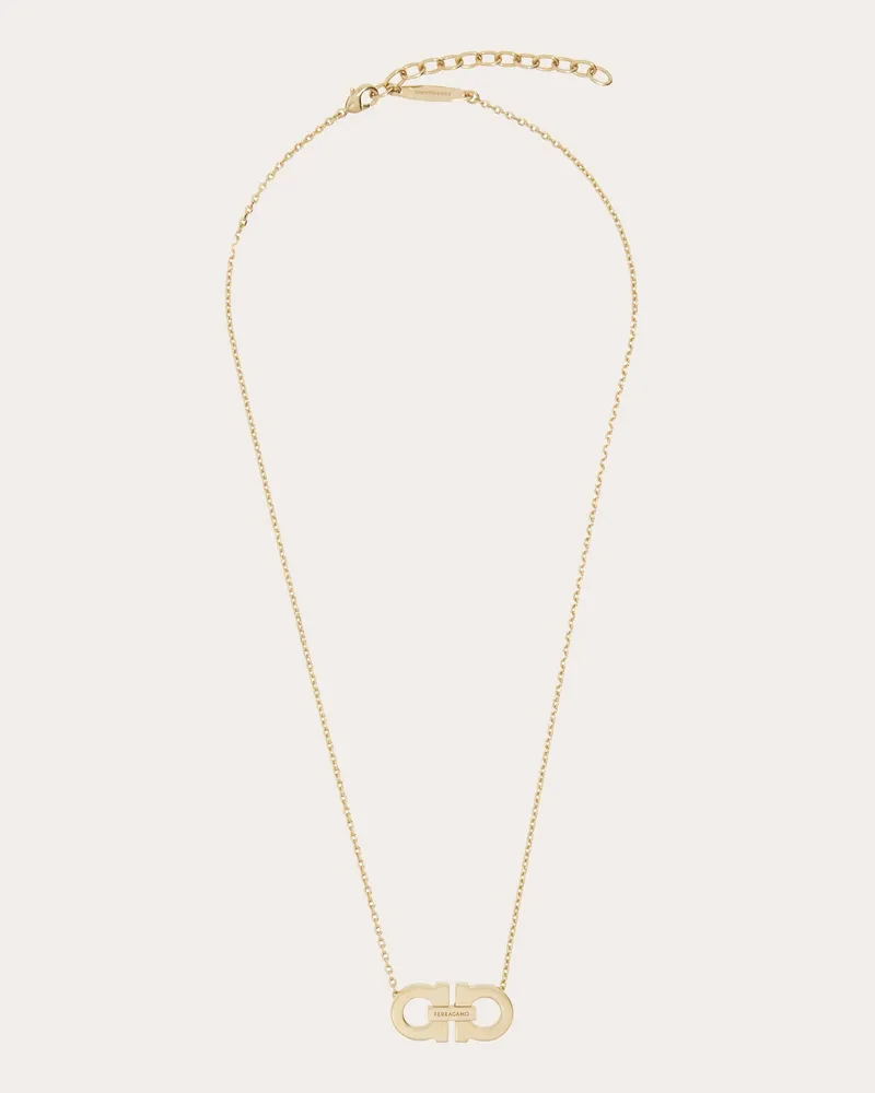 Ferragamo Damen Halskette mit Gancini-Anhänger Gold Gold