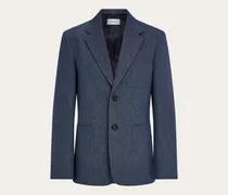 Herren Einreihiges Jeanssakko Blau