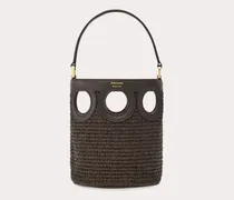 Damen Gancini-Beuteltasche (XS) Braun