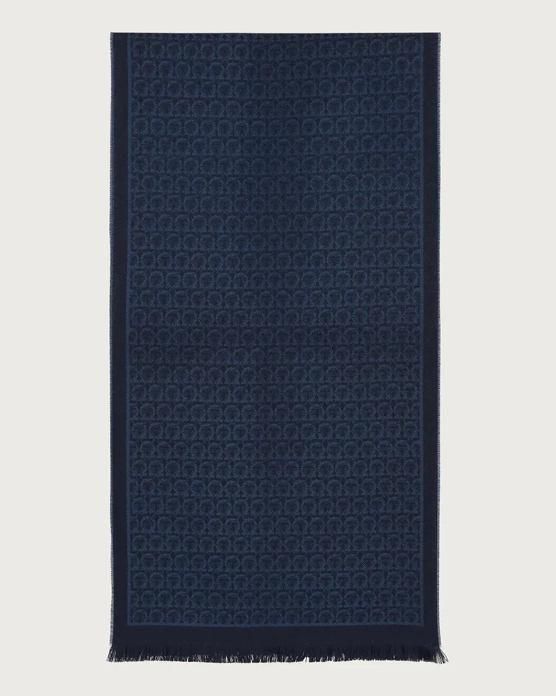 Ferragamo Damen Gancini-Schal Blau Blau