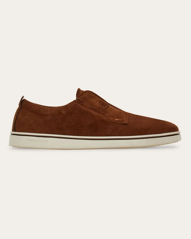 Ferragamo Herren Slip-on-Sneaker Braun Größe Braun