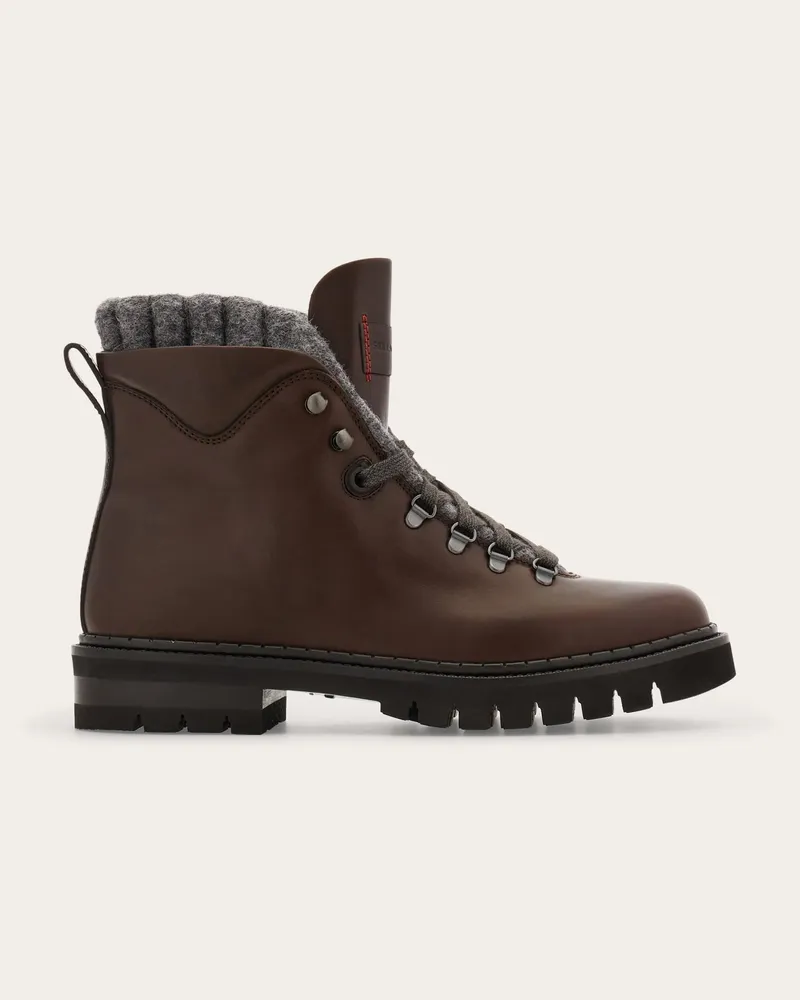 Ferragamo Herren Gefütterter Boot Braun Größe Braun