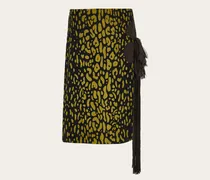 Damen Rock mit Blume Gelb