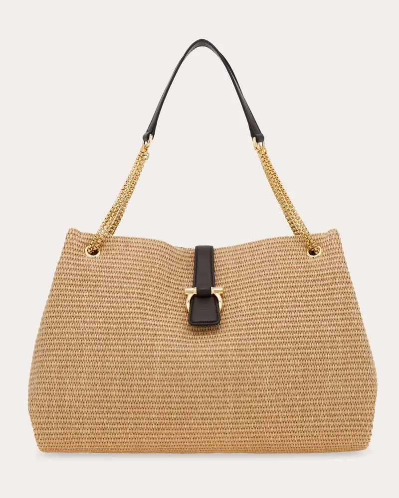 Ferragamo Damen Ferragamo Mia Totebag (L) Braun Braun