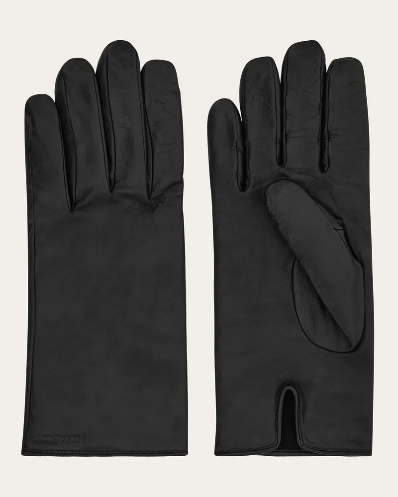 Ferragamo Herren Gefütterte Handschuhe Schwarz Schwarz