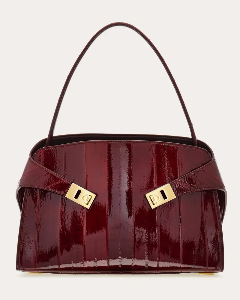 Ferragamo Damen Hug Soft Schultertasche (M) Violett Violett