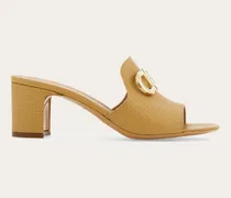 Damen Slide mit Gancini-Ornament Beige Größe 5
