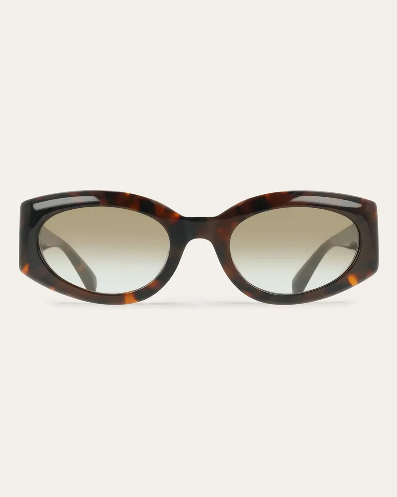 Ferragamo Damen Rechteckige Sonnenbrillen Braun Braun